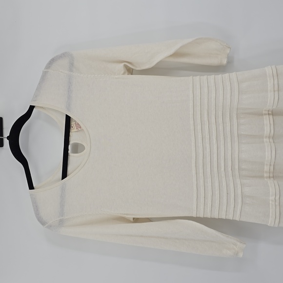 Sundance Sculptured Delight Sweater Dress Medium Winter White Cotton Silk Size M - Picture 2 of 8